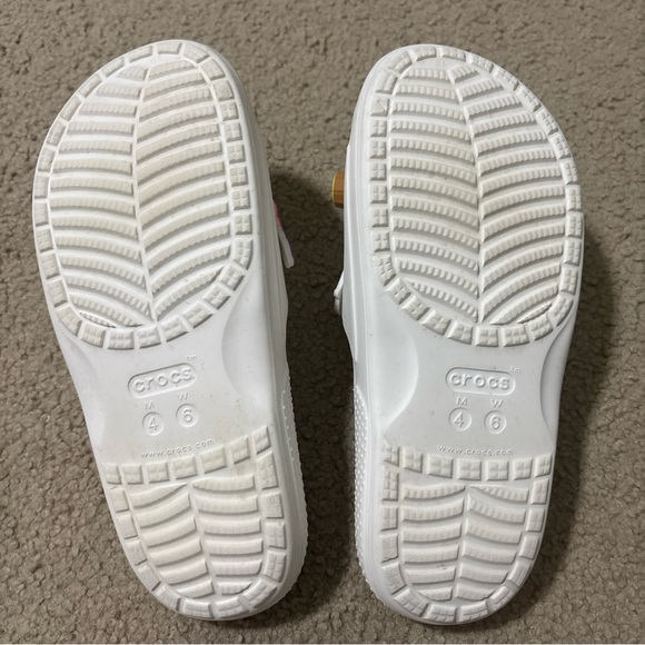 Crocs Unisex Women’s 6 Men’s 4 Classic Slide Sandals White Snow 206121-100 - Picture 11 of 11